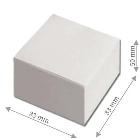 Kostka biała 83x83x50mm, klejona